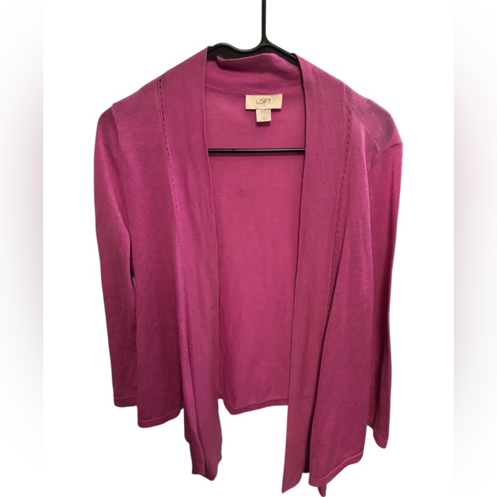 Cottagecore LOFT Women's Soft Fuchsia Cardigan - 100% Cotton - Picture 1 of 7